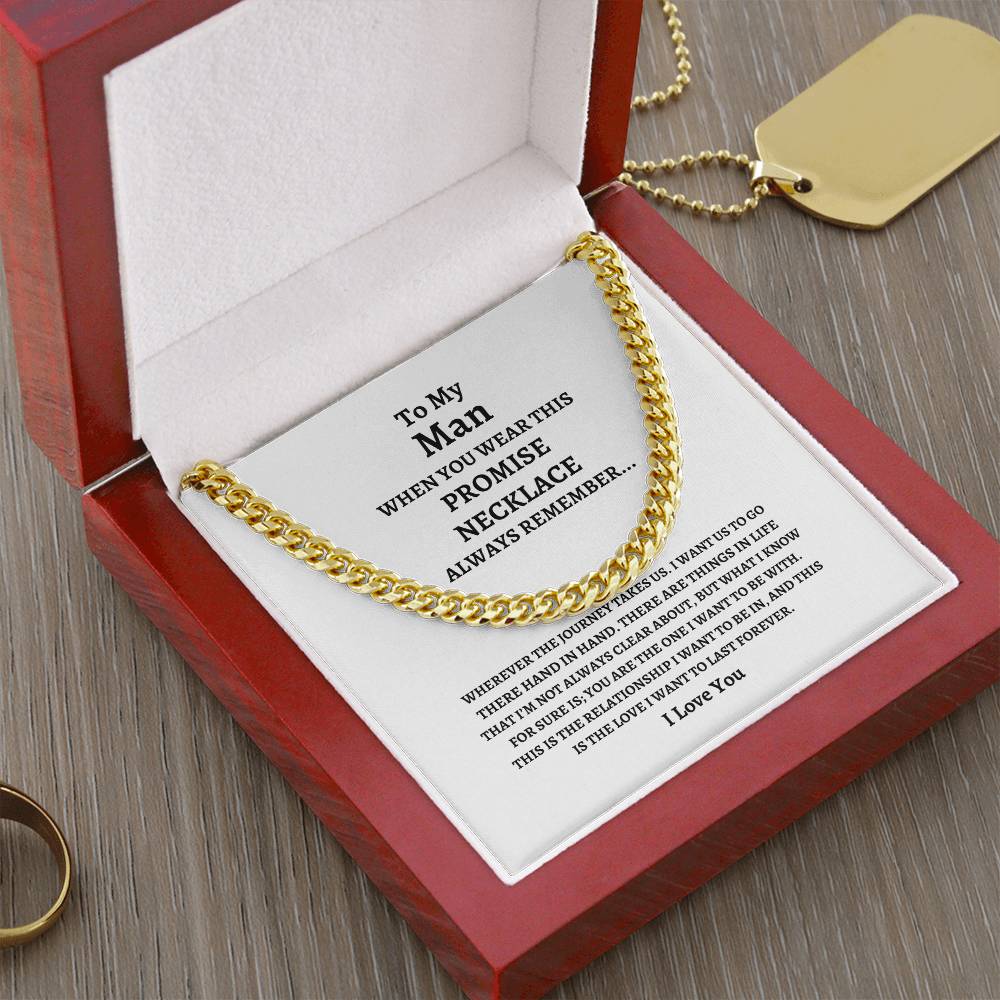 To My Man | Cuban Link Chain-White