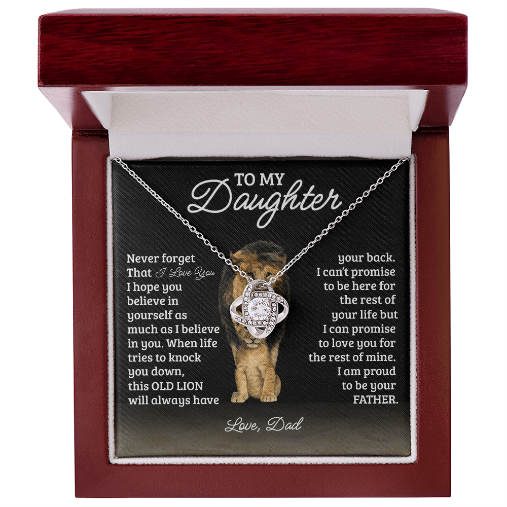 To My Daughter Love Knot Necklace-Never Forget That I Love You