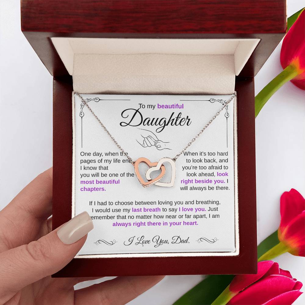 To My Beautiful Daughter Necklace-You're One Of My Most Beautiful Chapters