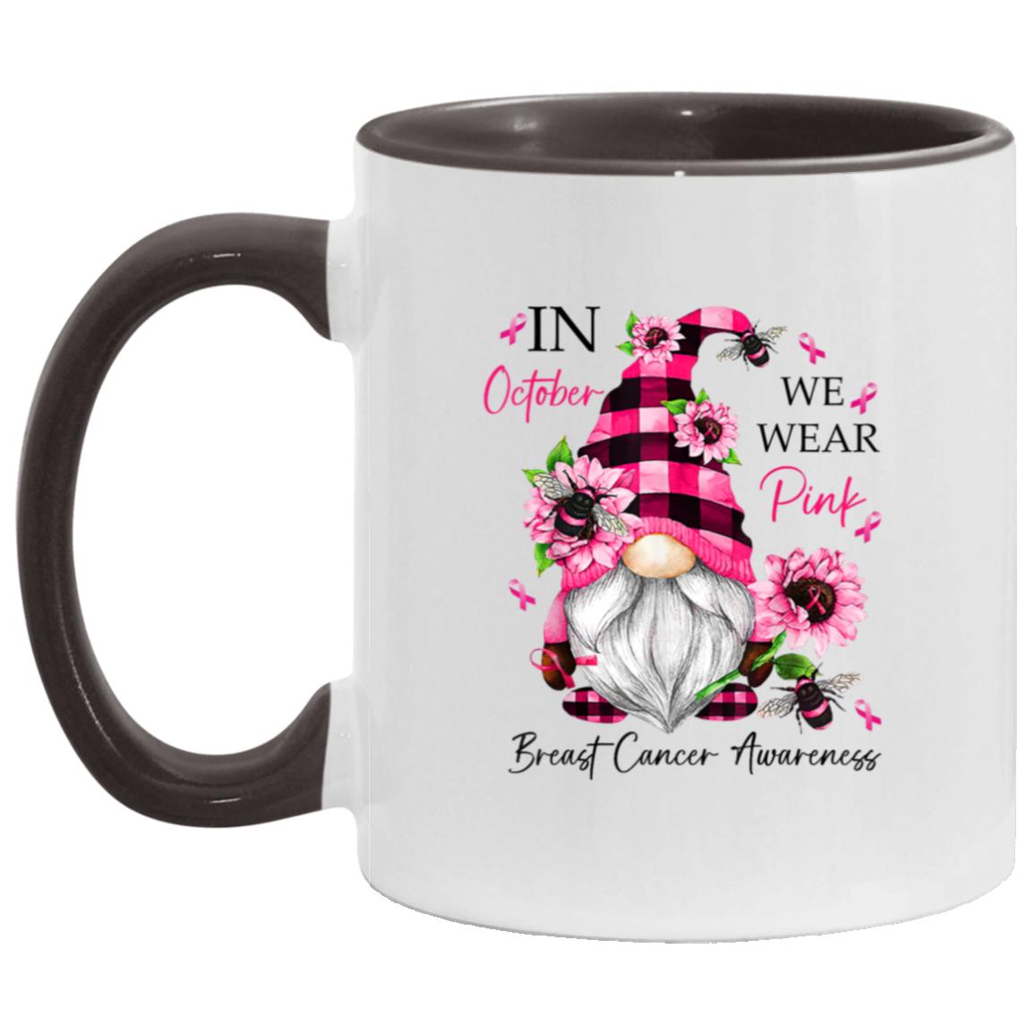 Breast Cancer Awareness Gnome | Ceramic Mug, (11oz)