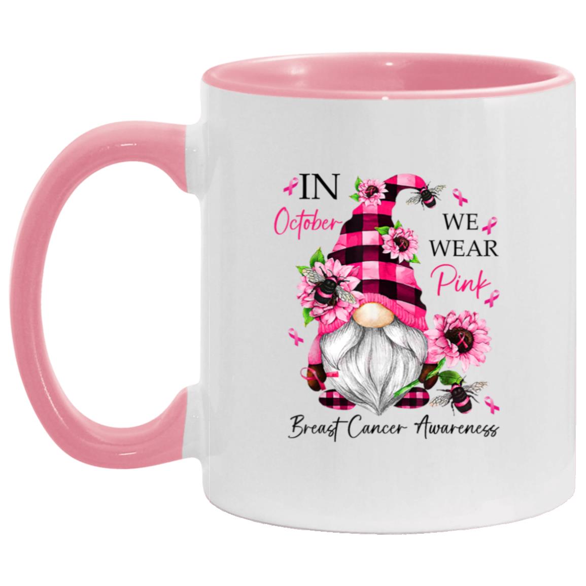 Breast Cancer Awareness Gnome | Ceramic Mug, (11oz)