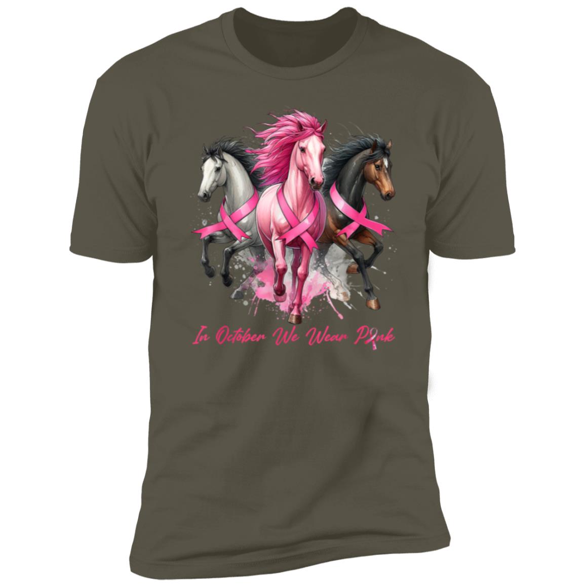 In October We Wear Pink Horses| Unisex T-shirt