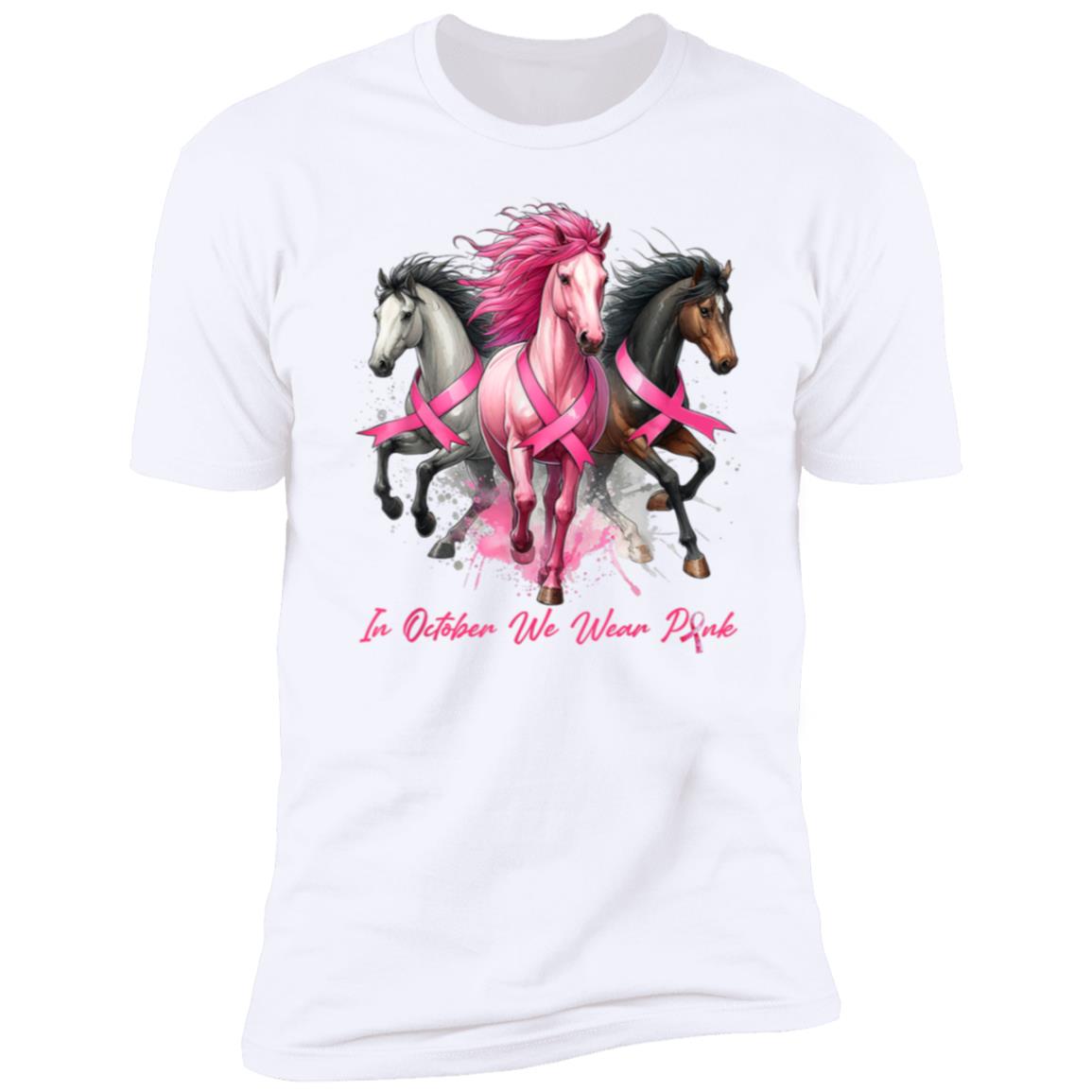 In October We Wear Pink Horses| Unisex T-shirt