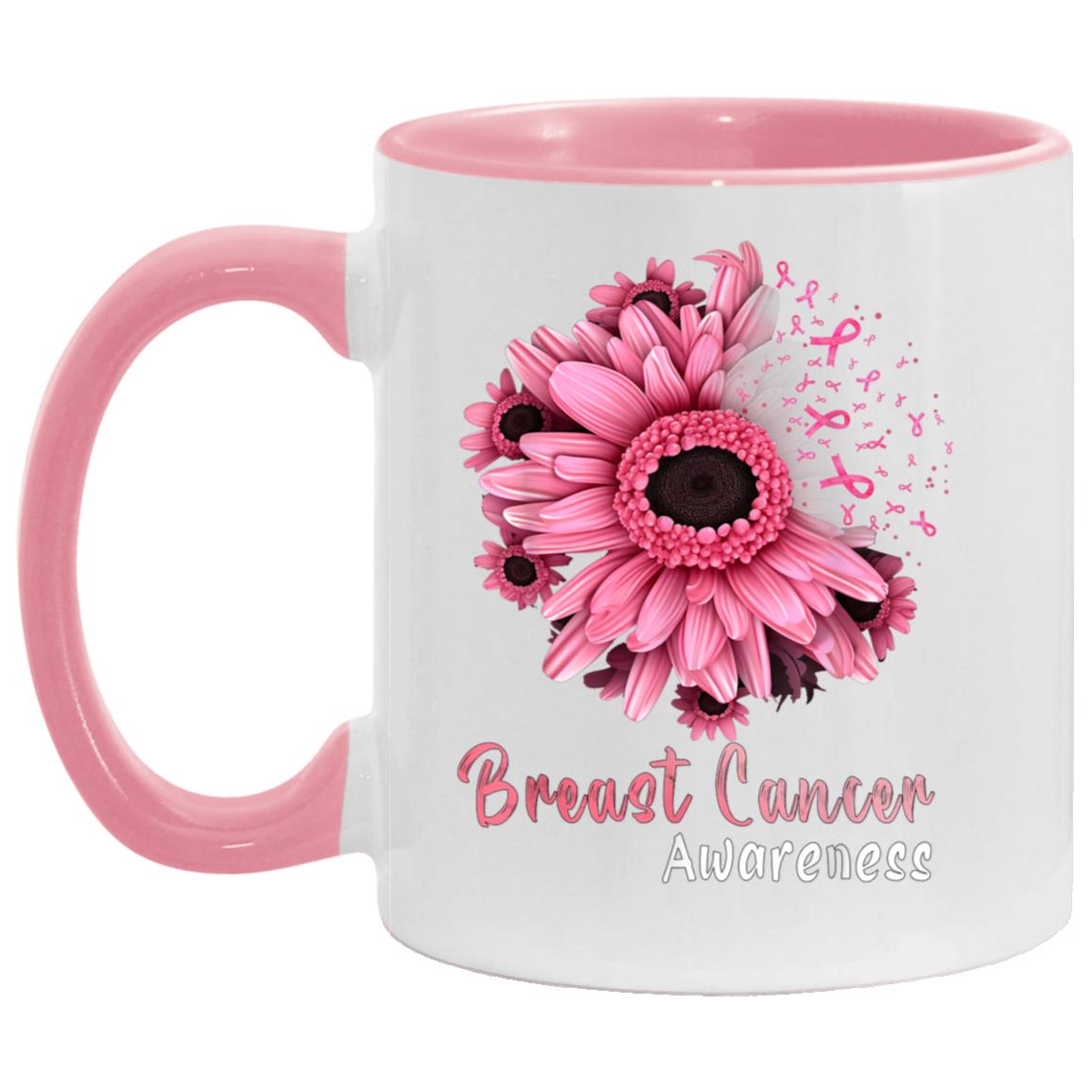 Breast Cancer Awareness Floer Small | Ceramic Mug, (11oz)