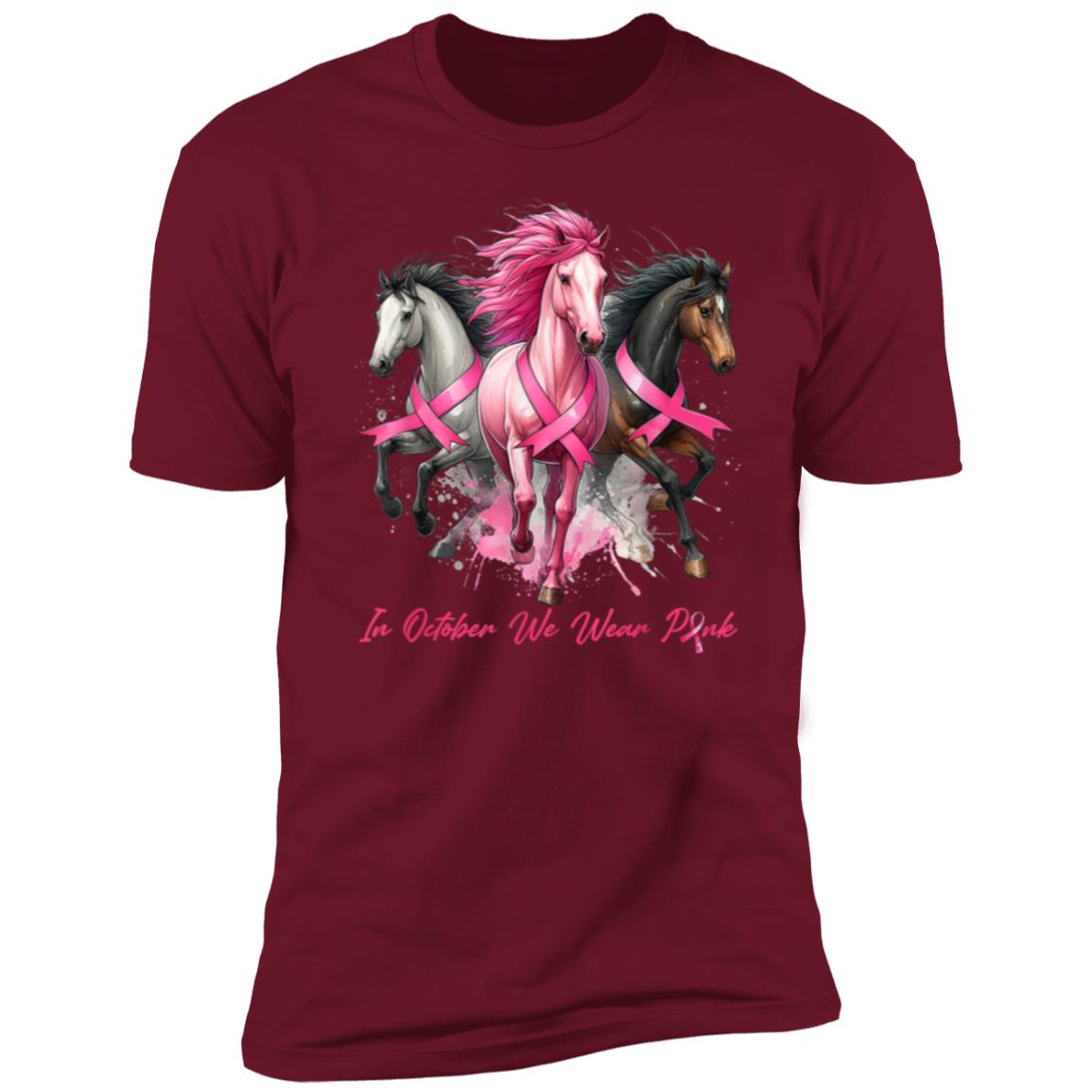 In October We Wear Pink Horses| Unisex T-shirt