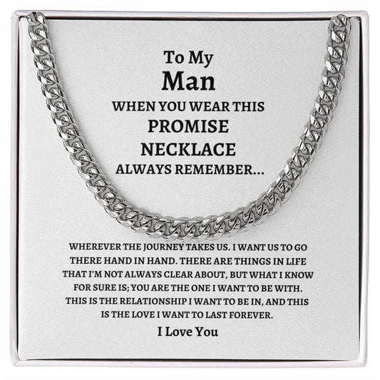 To My Man | Cuban Link Chain-White