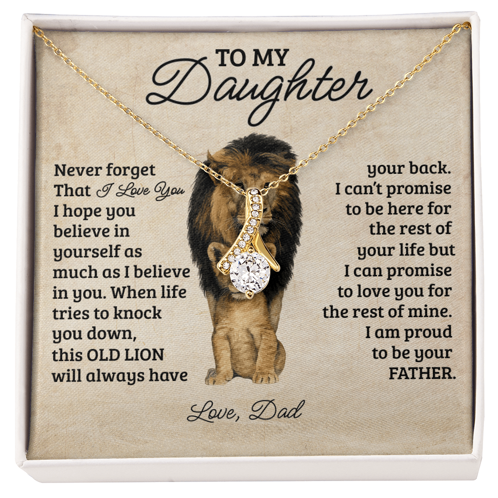 To My Daughter Necklace-Never Forget That I Love You
