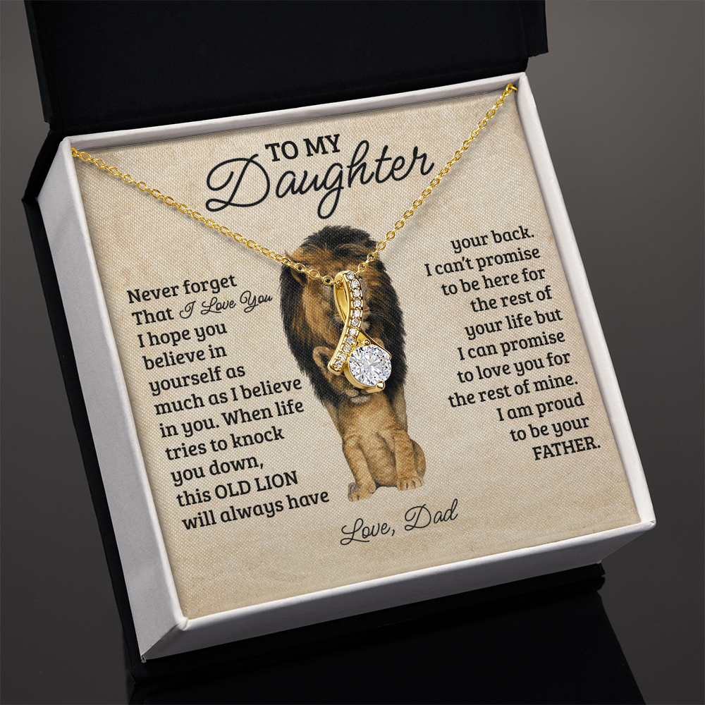 To My Daughter Necklace-Never Forget That I Love You