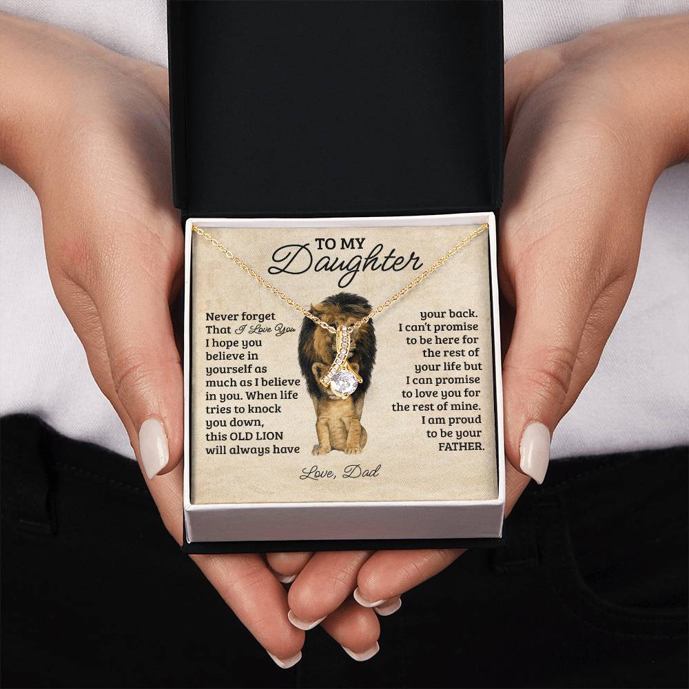 To My Daughter Necklace-Never Forget That I Love You