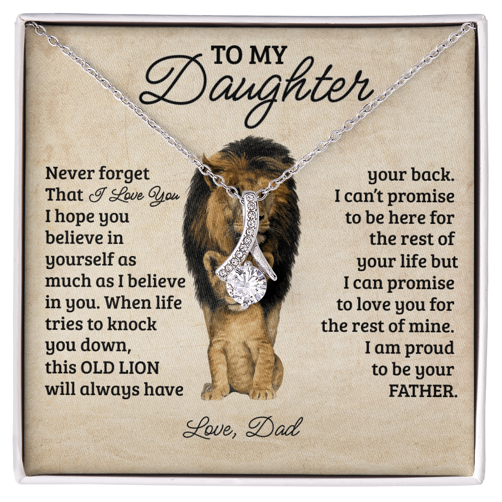 To My Daughter Necklace-Never Forget That I Love You