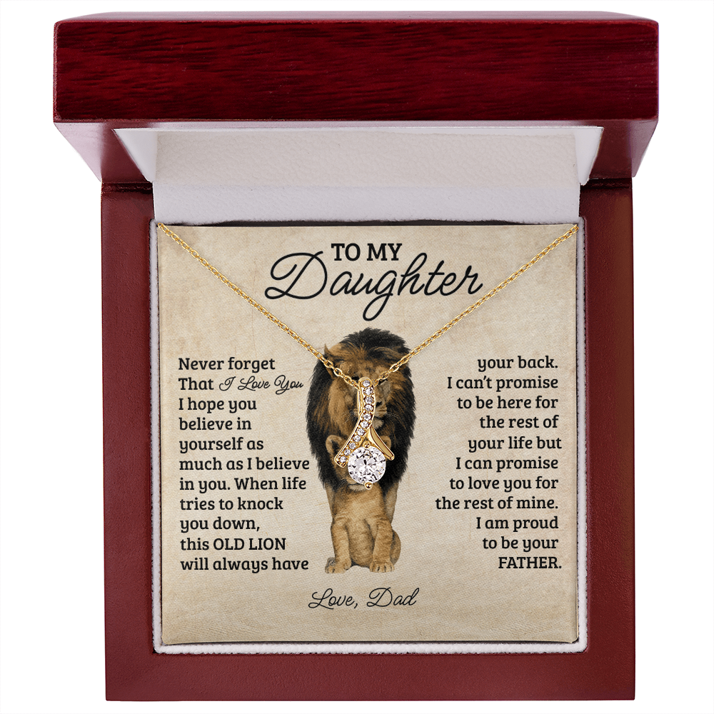 To My Daughter Necklace-Never Forget That I Love You