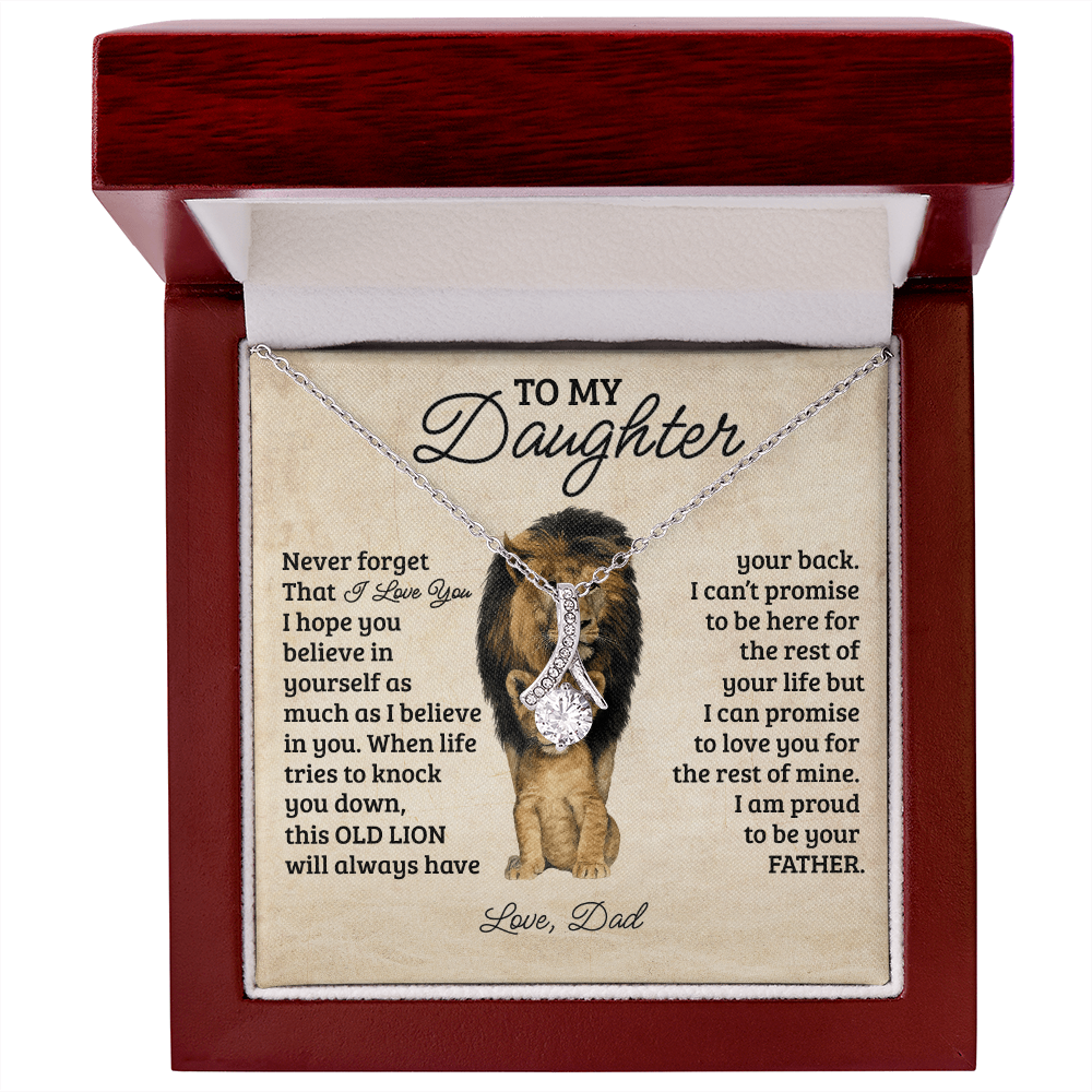 To My Daughter Necklace-Never Forget That I Love You