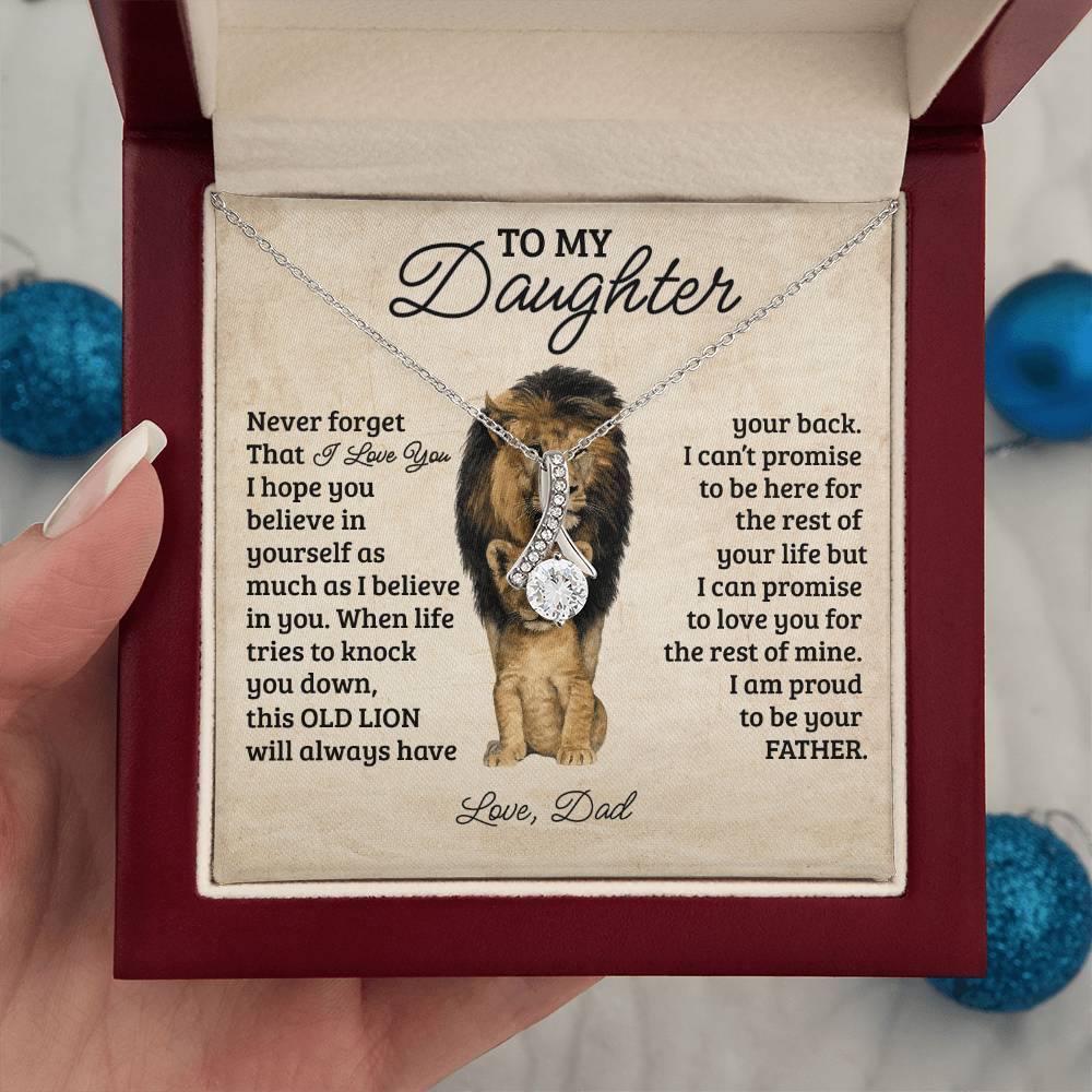 To My Daughter Necklace-Never Forget That I Love You