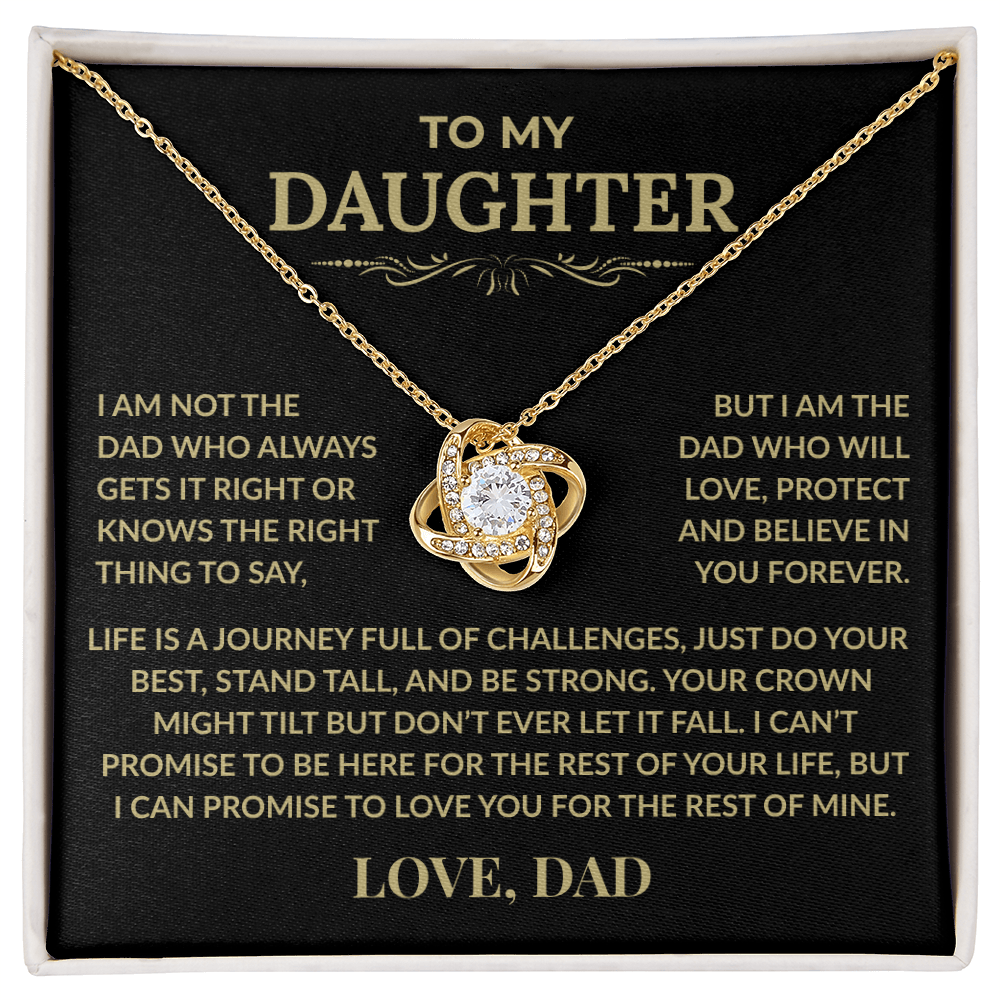 To My Daughter – Love Knot Necklace from Dad with Heartfelt Message Card
