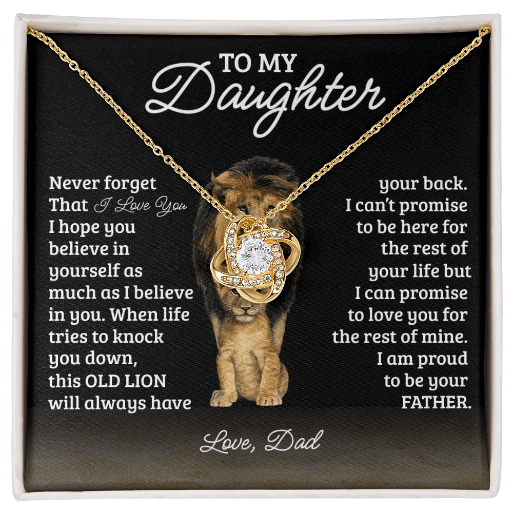To My Daughter Love Knot Necklace-Never Forget That I Love You