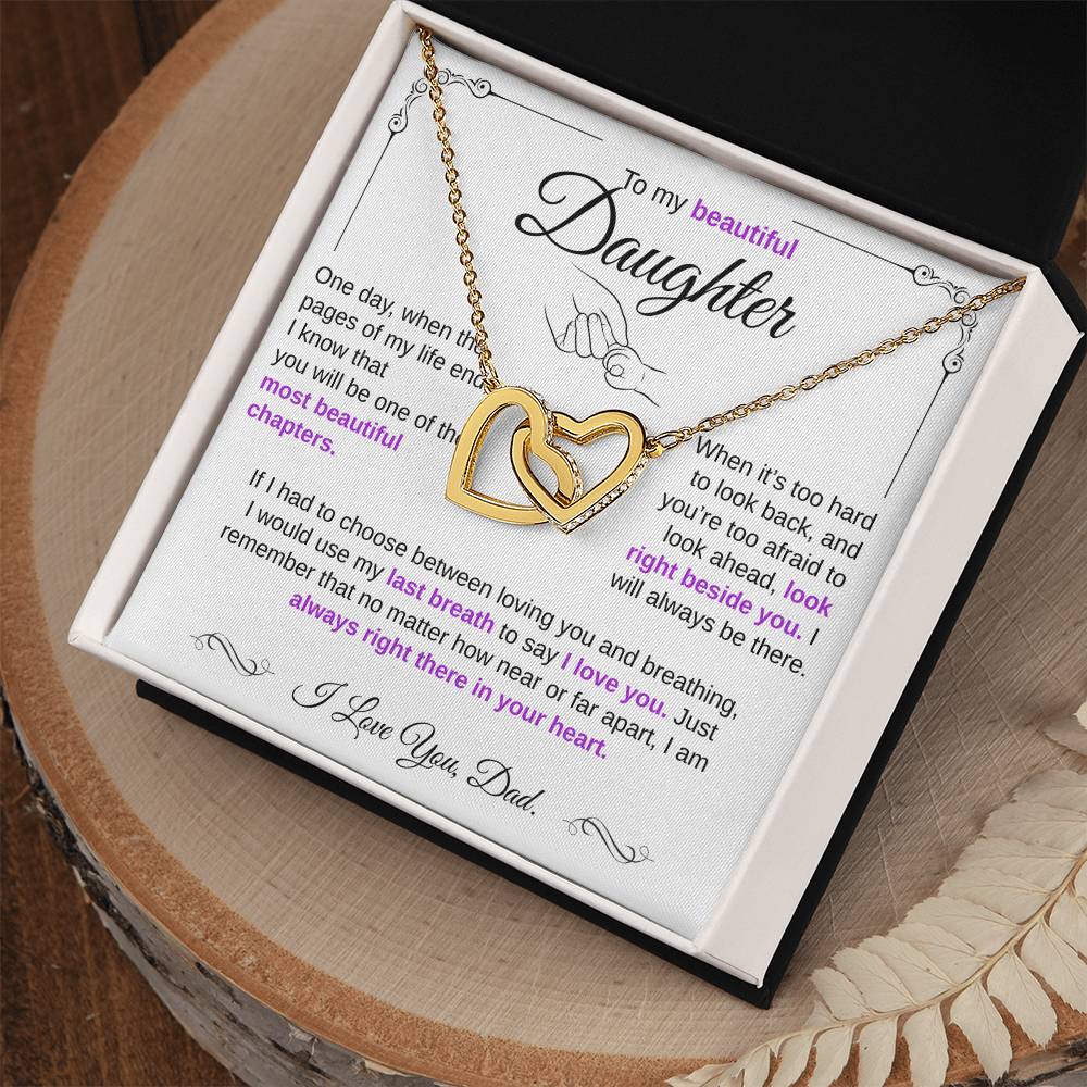 To My Beautiful Daughter Necklace-You're One Of My Most Beautiful Chapters