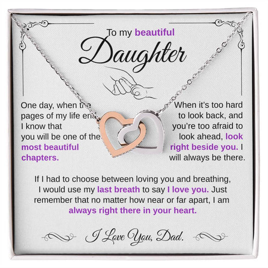 To My Beautiful Daughter Necklace-You're One Of My Most Beautiful Chapters