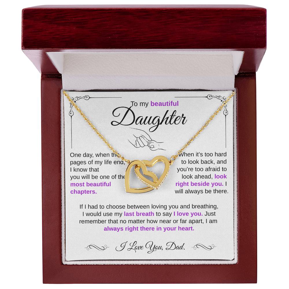 To My Beautiful Daughter Necklace-You're One Of My Most Beautiful Chapters