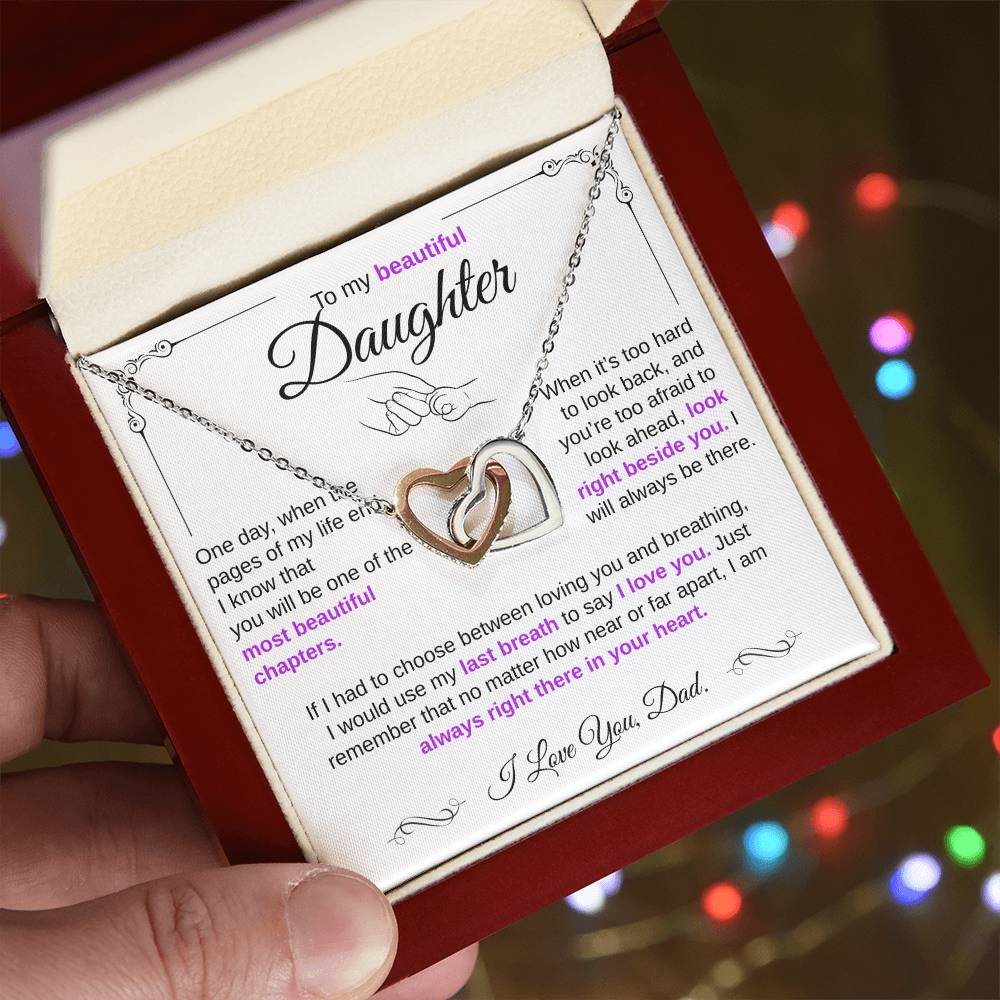 To My Beautiful Daughter Necklace-You're One Of My Most Beautiful Chapters
