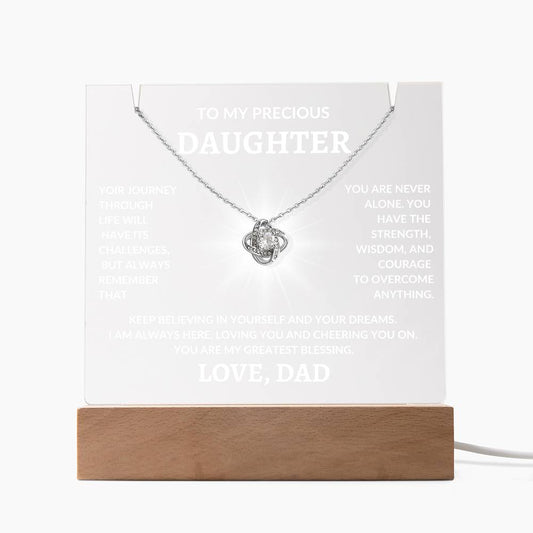 To My Precious Daughter Love, Dad | Keepsake Acrylic Bundle